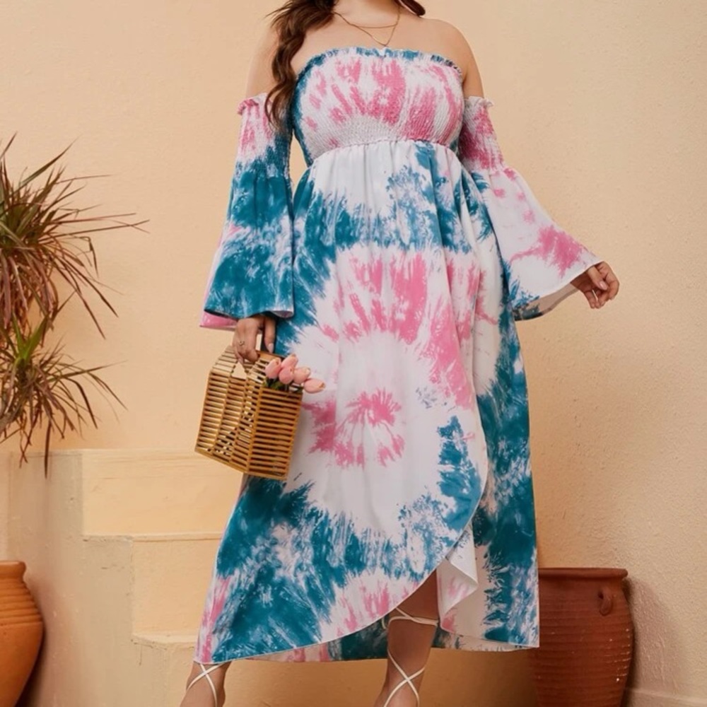 SHEIN tie dye maxi dress